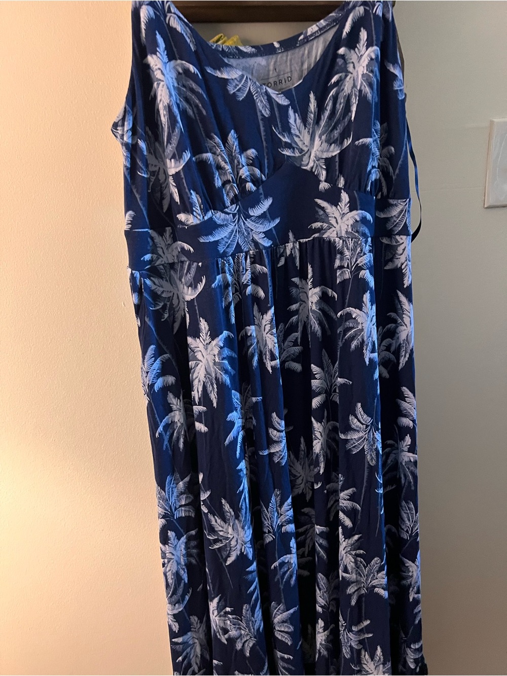 torrid Navy Blue Palm-Print Maxi Dress